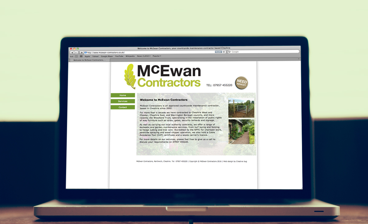 McEwan Contractors Website